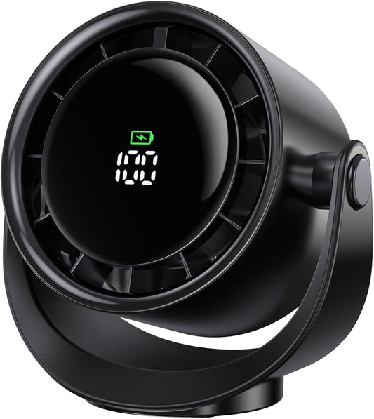 Portable Desk Fan - 5 Speed Rechargeable Battery Operated Fan, 4000Mah 17H Cooling